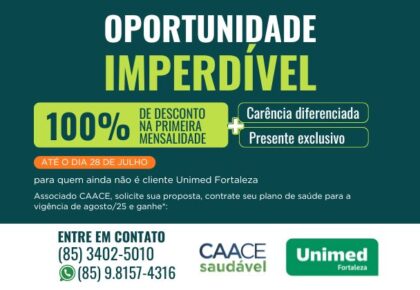 Campanha Unimed da 100% de desconto na 1ª mensalidade e carência zero