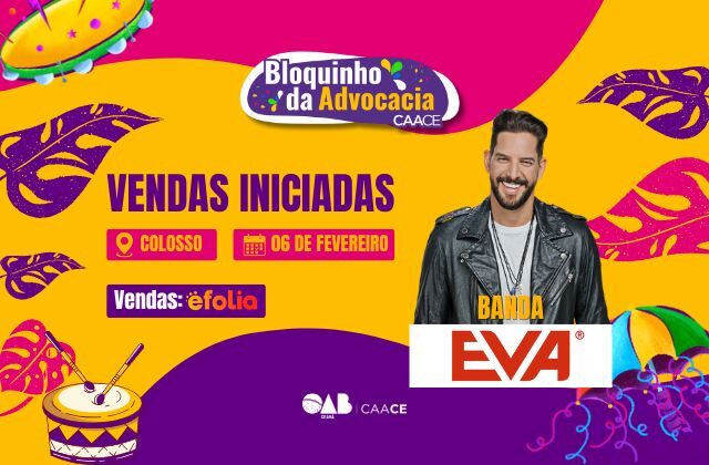 Bloquinho da Advocacia 2026 traz Banda Eva ao Colosso; ingressos à venda