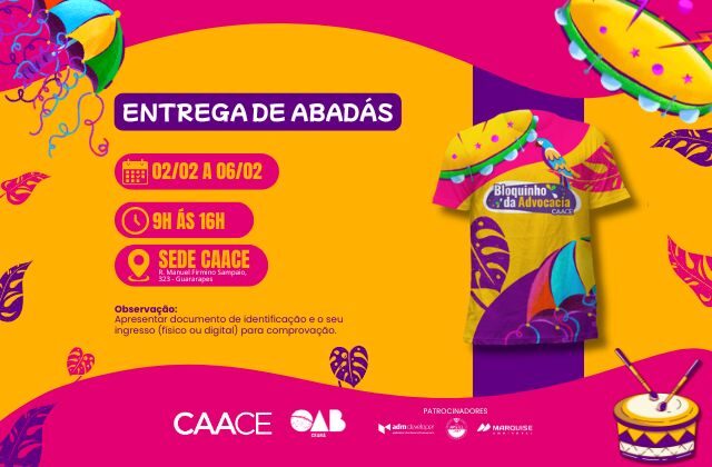 ABADÁS LIBERADOS! Começou a entrega oficial para o Bloquinho da Advocacia